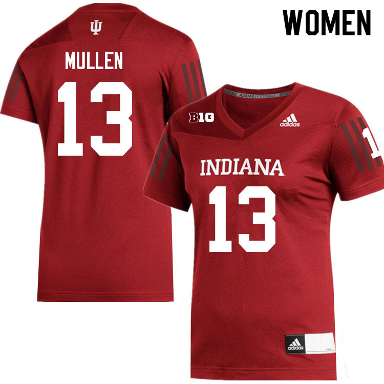 Women #13 Trevell Mullen Indiana Hoosiers College Football Jerseys Sale-Crimson